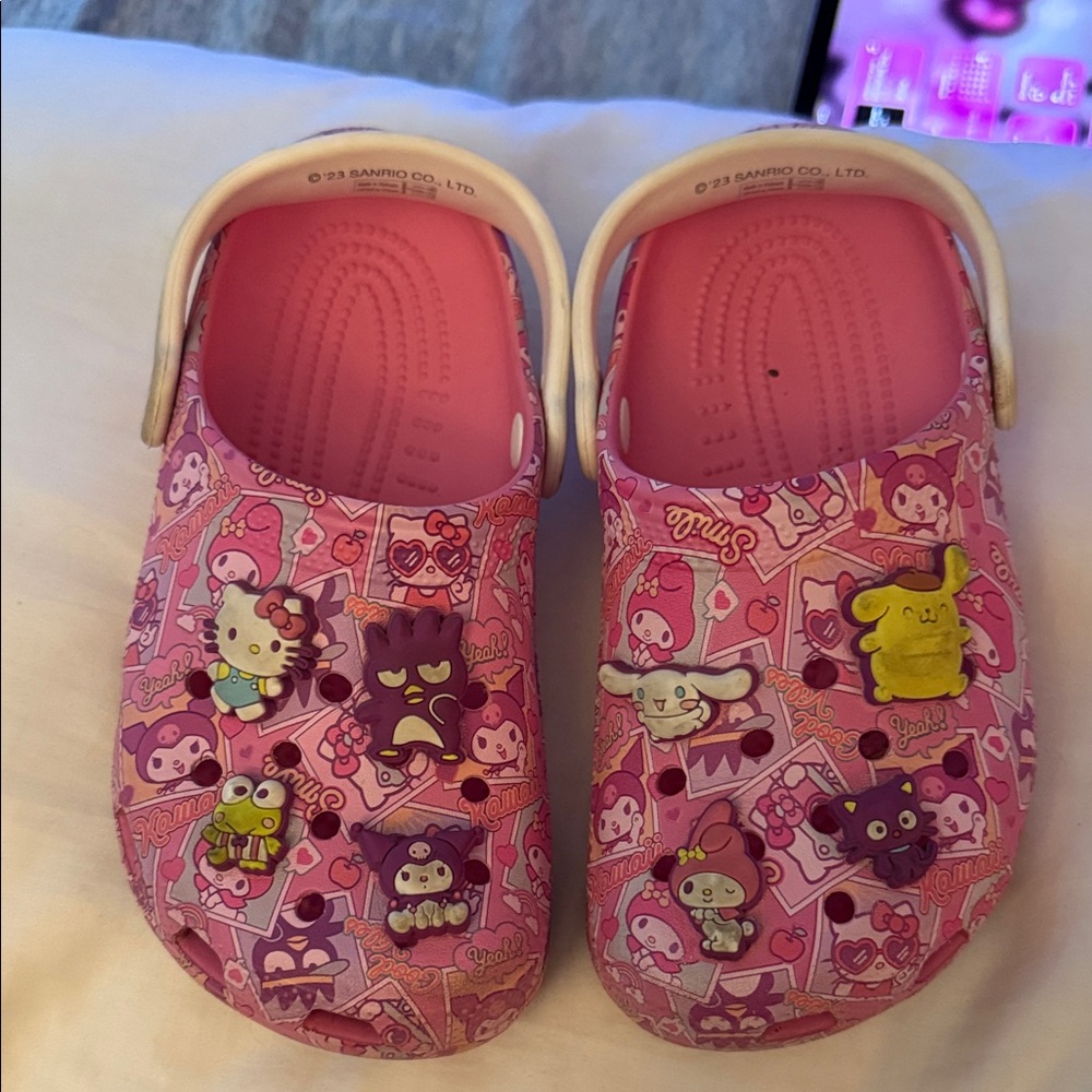 Pink Hello Kitty Clogs with Charms